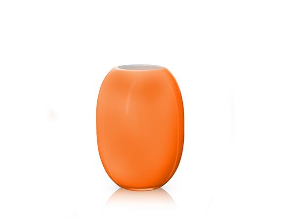 85403-PIET HEIN Vase 20 cm. Glass ORANGE-OPAL